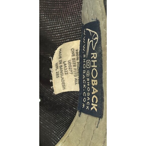 Rhoback Crave Performance Golf Cap Black Poly White Stitch Logo Adult Strapback - Picture 6 of 9